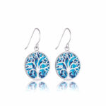 Tree of Life  Silver & Color Earrings