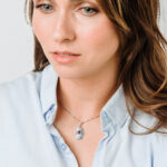 Sterling Silver Hamsa Necklace & Garnet