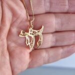 Filigree Chai of Life Necklace Gold Plated 18k