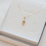 14k Solid Gold Hamsa Necklace with Star of David